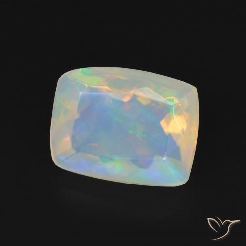 1.54 ct Multicolor Opal Stone, Natural Opal in Cushion-Cut Shape for Sale