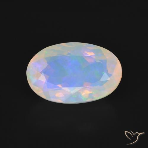 3.34ct Natural Multicolor Opal, Oval, Transparent
