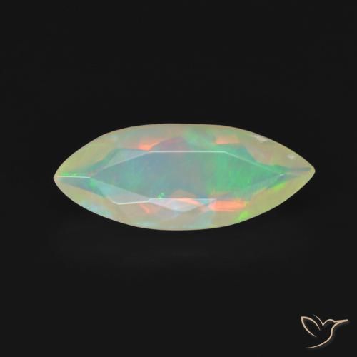 1.02ct Natural Multicolor Opal, Marquise, Transparent