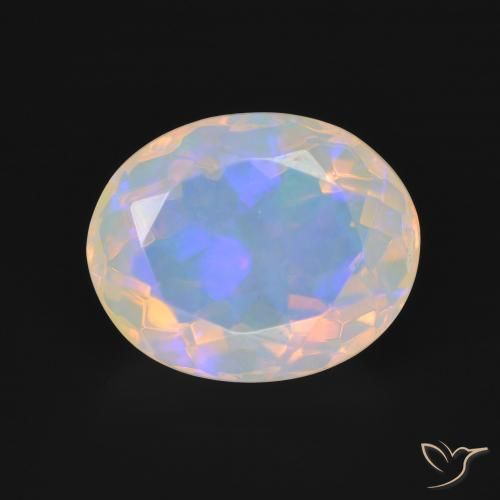 4.02ct Natural Multicolor Opal, Oval, Transparent