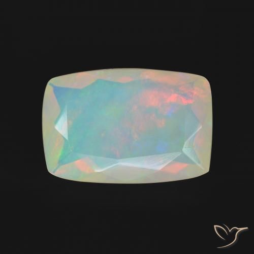 3.02ct Natural Multicolor Opal, Cushion, Transparent