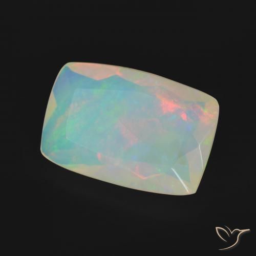 3.02 ct Multicolor Opal Stone, Natural Opal in Cushion-Cut Shape for Sale