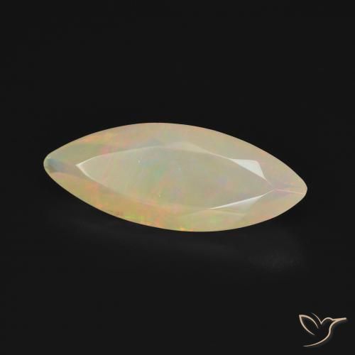 1.56 ct Multicolor Opal Stone, Natural Opal in Marquise Facet Shape for Sale