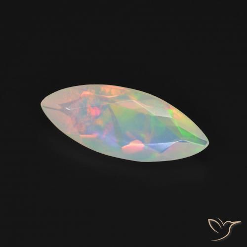 1.09 ct Multicolor Opal Stone, Natural Opal in Marquise Facet Shape for Sale
