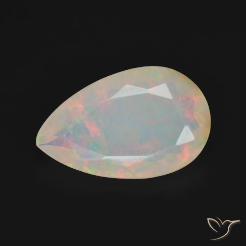 Opale multicolore taglio pera da 3,5 ct dall'Australia, dimensione 16 x 10,1mm, pietra preziosa naturale non trattati , purezza Transparent, Opale Sfaccettatura a pera da 1 pz, durezza Mohs di 5,5 - 6,5, Simboleggia l'amore, la passione, il desiderio, Photo A
