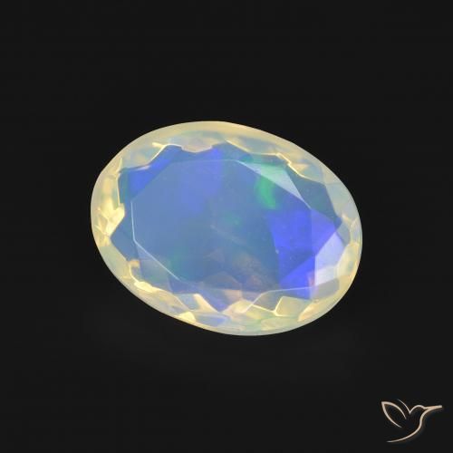 2.32 ct Multicolor Opal Stone, Natural Opal in Oval Facet Shape for Sale
