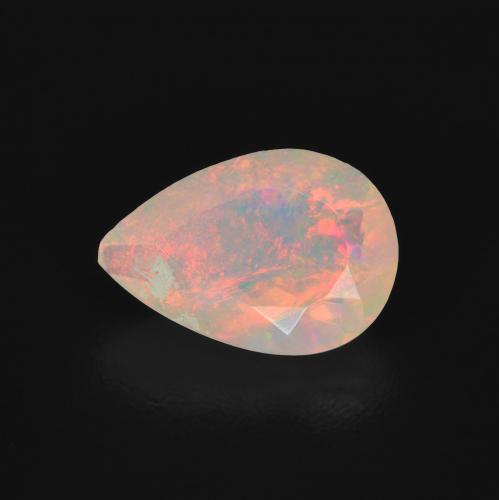 Opale Sfaccettatura a pera da 0,82 ct dall'Australia, dimensione 8,9 x 6,2mm, purezza Transparent, pietra preziosa naturale non trattati, Opale 1pc in colore Multicolore, durezza Mohs di 5,5 - 6,5, Pietra di Cupido, Photo A