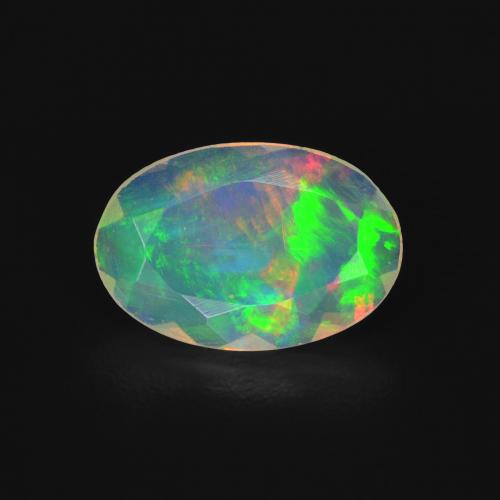 Opale 9,9 x 6,7mm multicolore Ovale sfaccettato dall'Australia, peso di 0,85 ct, gemma naturale non trattati in purezza Transparent, 1 pezzo Opale - Colore: Multicolore, durezza Mohs di 5,5 - 6,5, Anno della pietra preziosa del serpente, Photo A