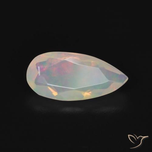 0.76 ct Multicolor Opal Stone, Natural Opal in Pear Facet Shape for Sale
