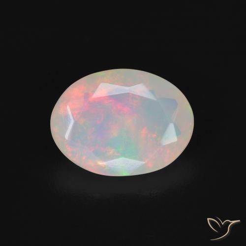 1.42ct Natural Multicolor Opal, Oval, Transparent, Photo A