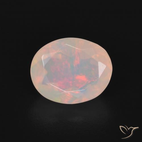 1.20ct Natural Multicolor Opal, Oval, Transparent, Photo A