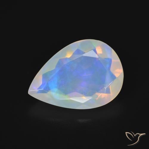 3,01 ct birnenschliff Opal aus Australian, Größe: 14,7 x 10,4mm, Reinheit: Transparent, Garantiert echter Edelstein, 1 Stück Opal in Mehrfarbig Farbe, Mohs-Härte von 5,5 - 6,5, Oktober Geburtsstein, Photo A