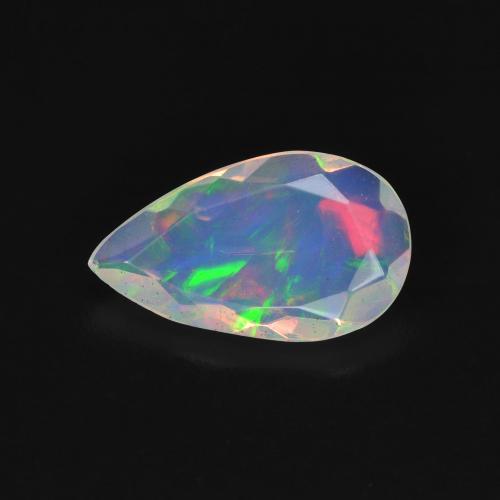 Opale Poire en damier des États-Unis 0,94 ct, dimension 11,6 x 6,8mm, pureté Transparent, pierre gemme naturelle Non traité, 1 pièce d'opale de couleur Multicolore, dureté Mohs de 5.5 à 6.5, Symbolise l'amour, la passion, le désir, Photo A