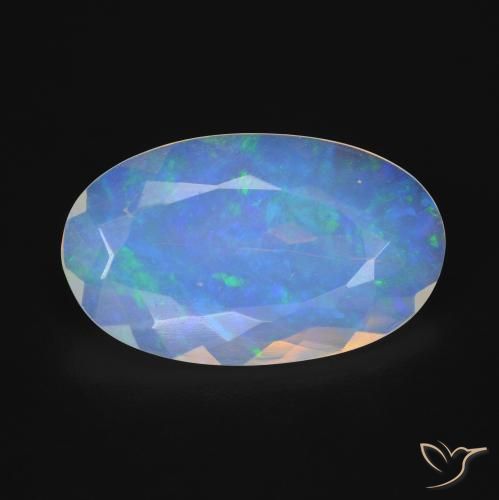 5.88ct Natural Multicolor Opal, Oval, Transparent