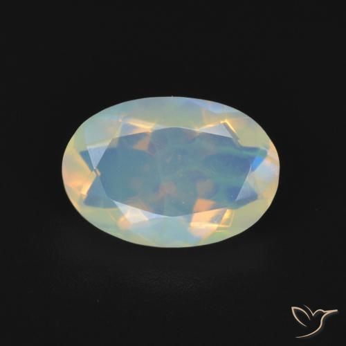 1.21ct Natural Multicolor Opal, Oval, Transparent
