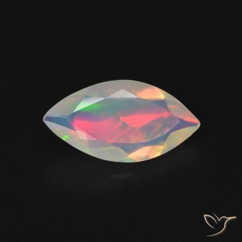1.31ct Natural Multicolor Opal, Marquise, Transparent