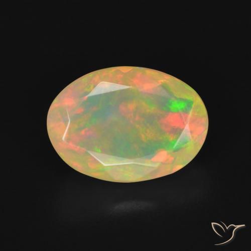 1.75ct Natural Multicolor Opal, Oval, Transparent