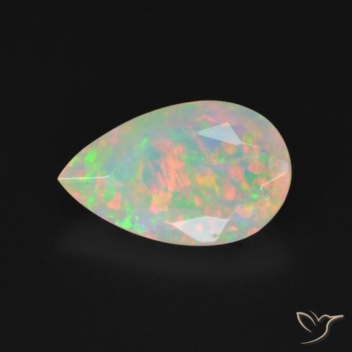 2.31ct Natural Multicolor Opal, Pear Shape, Transparent