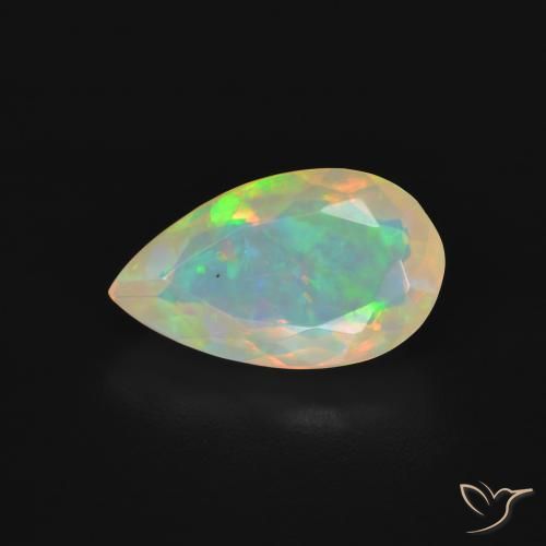 2.35ct Natural Multicolor Opal, Pear Shape, Transparent, Photo A
