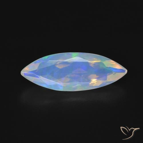 1.35ct Natural Multicolor Opal, Marquise, Transparent