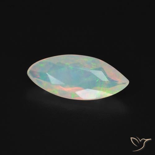 0.75 ct Multicolor Opal Stone, Natural Opal in Marquise Facet Shape for Sale