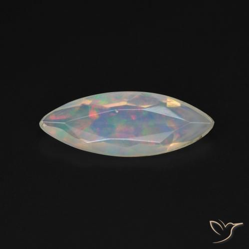 0.55 ct Multicolor Opal Gemstone, Opal Gem in Marquise Facet Shape for Sale.