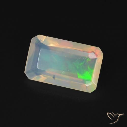 0.99 ct Multicolor Opal Stone, Natural Opal in Octagon Step Cut Shape for Sale
