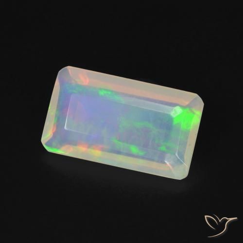 1.35ct Natural Multicolor Opal, Octagon / Emerald Cut