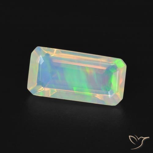 1.27 ct Multicolor Opal Stone, Natural Opal in Octagon Step Cut Shape for Sale