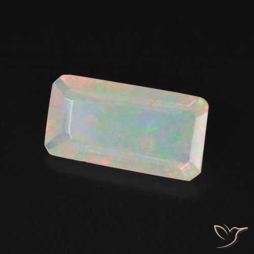 1.46 ct Multicolor Opal Stone, Natural Opal in Octagon Step Cut Shape for Sale