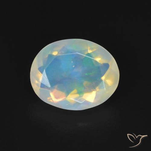 1.08ct Natural Multicolor Opal, Oval, Transparent