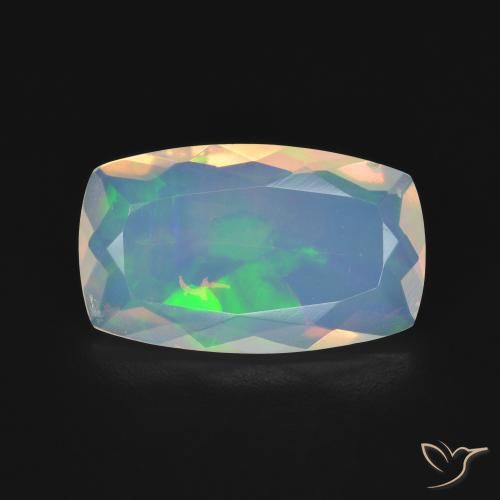 2.67ct Natural Multicolor Opal, Cushion, Transparent