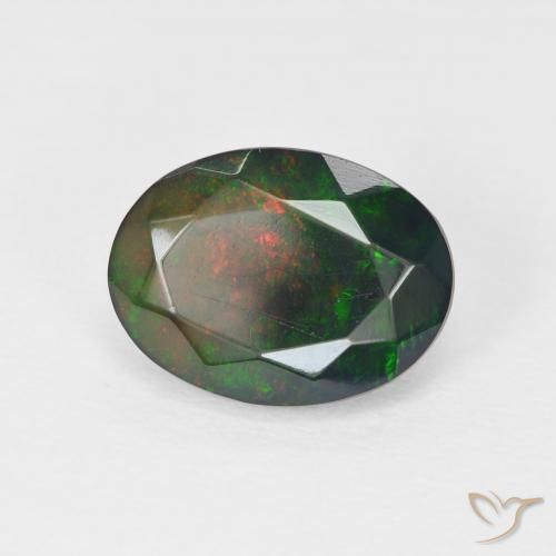 1.71 ct Multicolor Opal Stone, Natural Opal in Oval Facet Shape for Sale