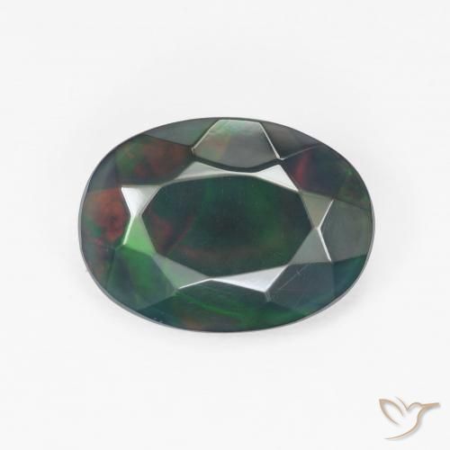 1.93 ct Multicolor Opal Gemstone, Opal Gem in Oval Facet Shape for Sale.