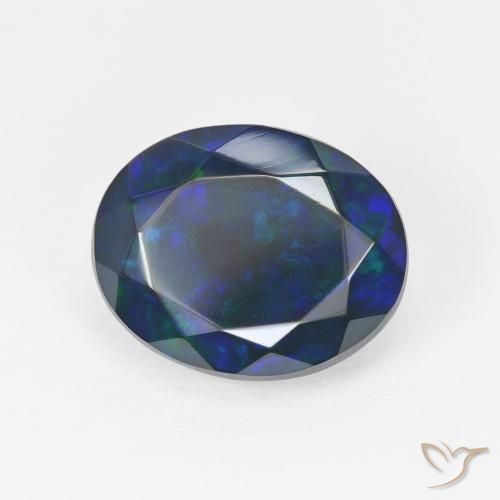 2.92 ct Multicolor Opal Stone, Natural Opal in Oval Facet Shape for Sale
