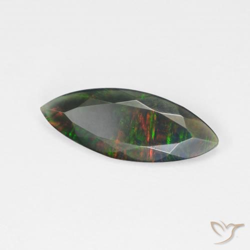 1.01 ct Multicolor Opal Stone, Natural Opal in Marquise Facet Shape for Sale