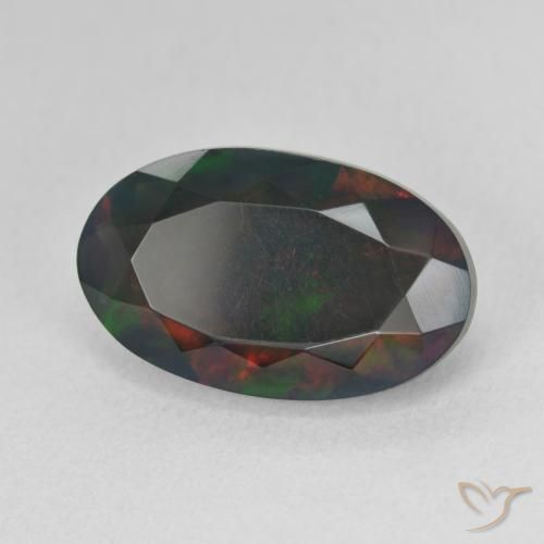 4.05 ct Multicolor Opal Stone, Natural Opal in Oval Facet Shape for Sale