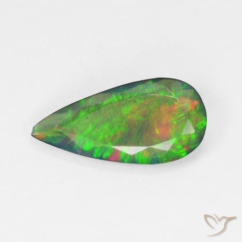 1.78ct Natural Multicolor Opal, Pear Shape, Transparent