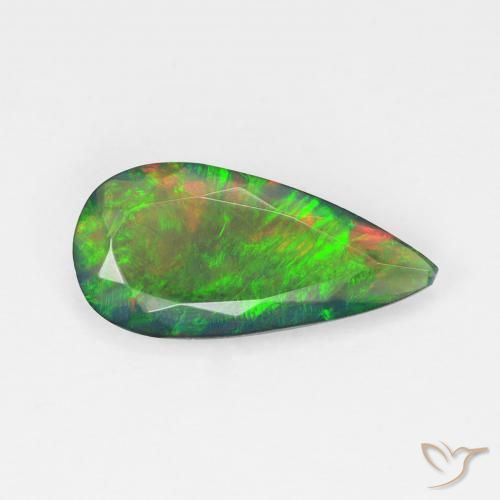 1.78 ct Multicolor Opal Stone, Natural Opal in Pear Facet Shape for Sale