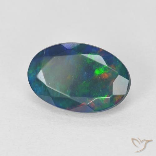 1.32 ct Multicolor Opal Stone, Natural Opal in Oval Facet Shape for Sale