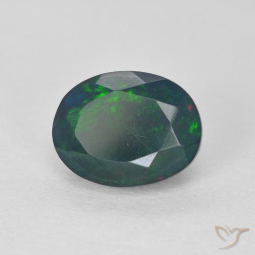 1.37 ct Multicolor Opal Stone, Natural Opal in Oval Facet Shape for Sale