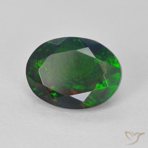 1.70 ct Multicolor Opal Stone, Natural Opal in Oval Facet Shape for Sale
