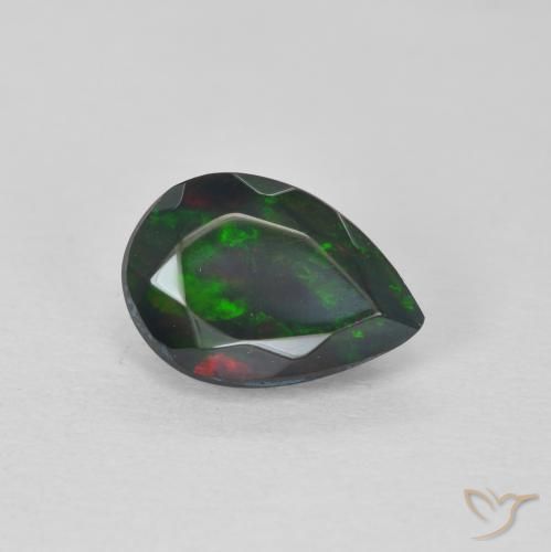 0.95 ct Multicolor Opal Stone, Natural Opal in Pear Facet Shape for Sale