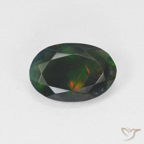 1.05ct Natural Multicolor Opal, Oval, Transparent