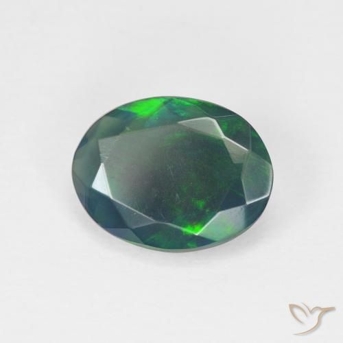 1.13 ct Multicolor Opal Stone, Natural Opal in Oval Facet Shape for Sale
