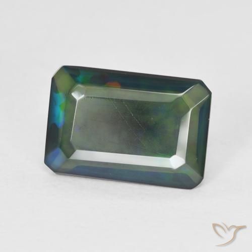 1.70 ct Multicolor Opal Stone, Natural Opal in Octagon Step Cut Shape for Sale