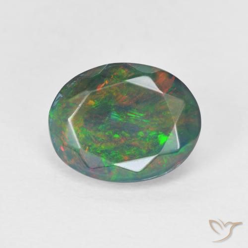 1.25ctw Natural Multicolor Opal, Oval, Translucent
