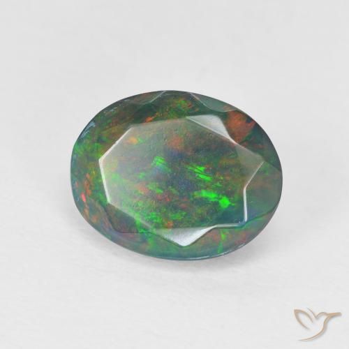 1.25 ctw Multicolor Opal Stones, Natural Opal in Oval Facet Shape for Sale