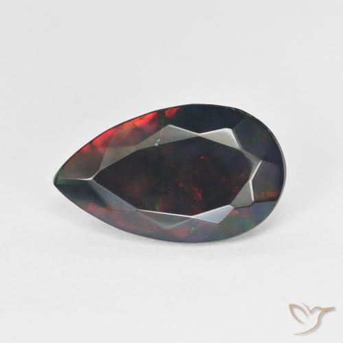 2.20 ct Multicolor Opal Stone, Natural Opal in Pear Facet Shape for Sale