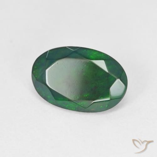 1.52 ct Multicolor Opal Stone, Natural Opal in Oval Facet Shape for Sale